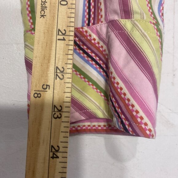 Lane Bryant Button Up Tunic Top  Womens 26/28 Striped Long Sleeve Cotton Blend R - Picture 8 of 9